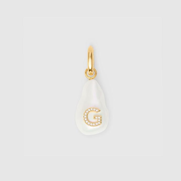 Burberry Burberry 'g' Crystal And Resin Pearl Letter Charm - Online Exclusive