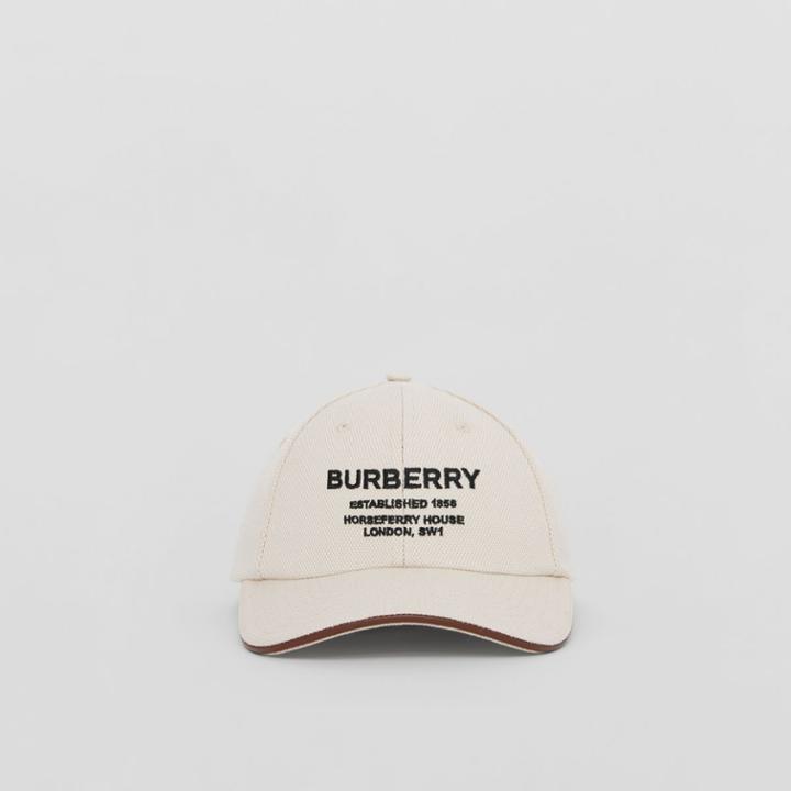 Burberry Burberry Horseferry Motif Cotton Canvas Baseball Cap