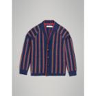 Burberry Burberry Striped Cashmere Wool Cardigan, Size: 10y, Blue