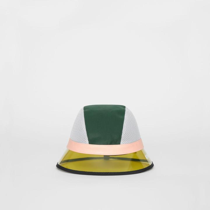 Burberry Burberry Kingdom Print Colour Block Bucket Hat, Green