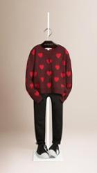 Burberry Heart Pattern Cashmere Cardigan
