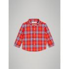 Burberry Burberry Button-down Collar Check Cotton Shirt, Size: 2y, Red