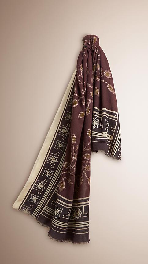 Burberry Bohemian Print Cashmere Scarf