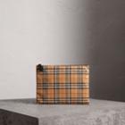 Burberry Burberry Large Coated Vintage Check Pouch