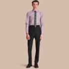 Burberry Burberry Slim Fit Striped Cross Dobby Cotton Shirt, Size: 15.5, Purple
