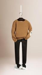 Burberry Check Elbow Patch Cashmere Sweater