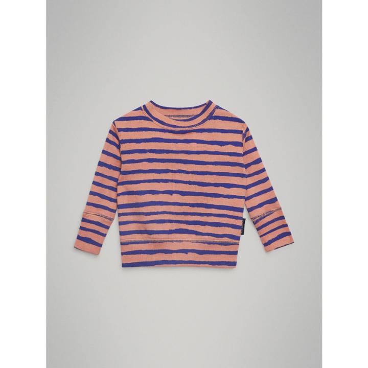Burberry Burberry Striped Rib Knit Cotton Sweatshirt, Size: 2y, Pink