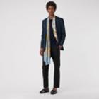 Burberry Burberry Modern Fit Wool Cashmere Tailored Jacket, Size: 34r, Blue