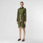 Burberry Burberry Monogram Motif Quilted Riding Coat, Size: S, Green