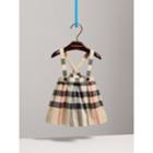 Burberry Burberry Detachable Strap Check Cotton Skirt, Size: 12m, Beige