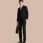 Burberry Burberry Classic Fit Wool Part-canvas Suit, Size: 50r, Black