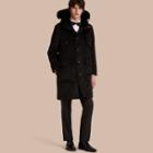 Burberry Fox And Shearling Trim Cashmere Parka With Fur Liner