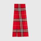 Burberry Burberry Lightweight Check Wool Silk Scarf, Red