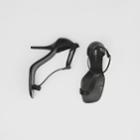 Burberry Burberry Toe-ring Detail Leather Stiletto-heel Sandals, Size: 36