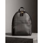 Burberry Burberry Leather Trim London Check Backpack, Brown