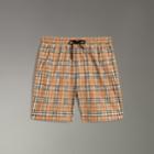 Burberry Burberry Vintage Check Drawcord Swim Shorts, Brown