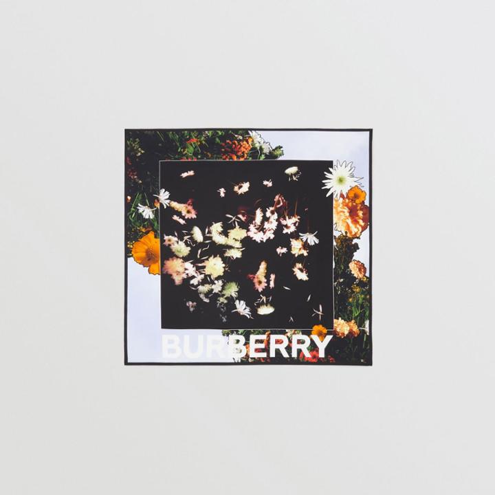 Burberry Burberry Floral Print Silk Square Scarf, Multicolour