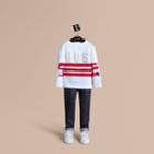 Burberry Burberry Long-sleeve London Icons Cotton Top, Size: 14y, White