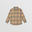 Burberry Burberry Childrens Vintage Check Cotton Flannel Shirt, Size: 14y, Beige