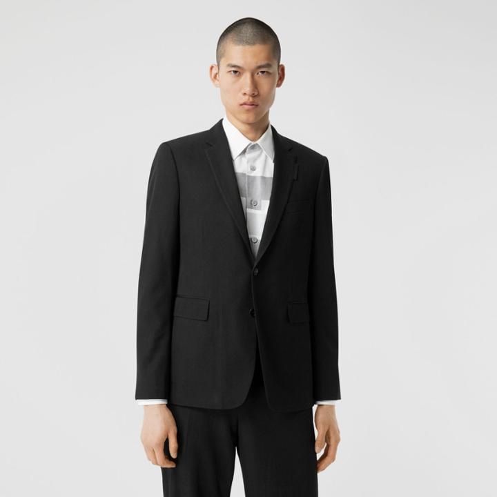 Burberry Burberry Slim Fit Technical Wool Twill Tailored Jacket, Size: 44r