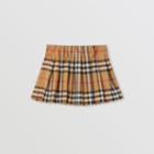 Burberry Burberry Childrens Vintage Check Pleated Skirt, Size: 12m, Yellow