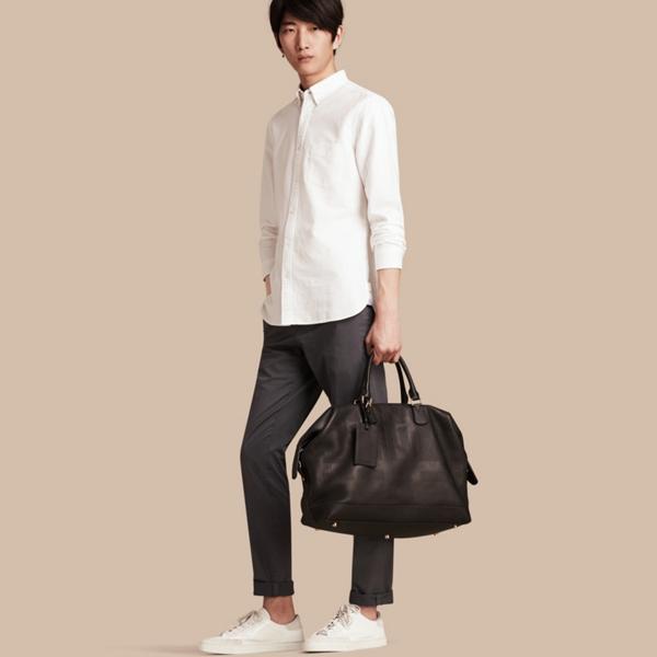 Burberry Slim Fit Stretch Cotton Trousers