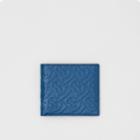 Burberry Burberry Monogram Leather International Bifold Wallet, Blue