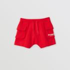 Burberry Burberry Childrens Logo Print Cotton Drawcord Shorts, Size: 3y, Red