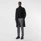 Burberry Burberry Slim Fit Check Wool Mohair Silk Tailored Trousers, Size: 40, Blue