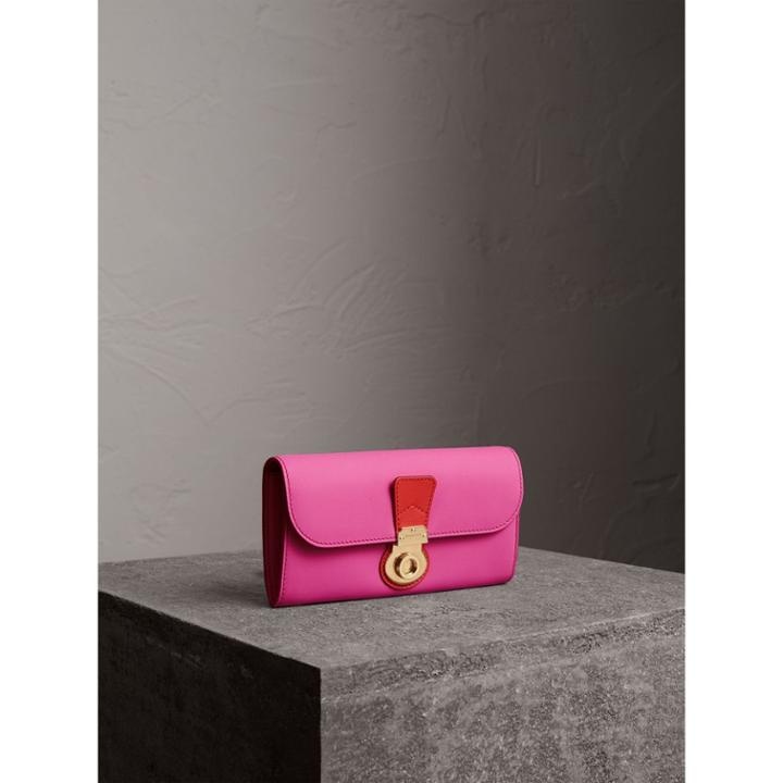 Burberry Burberry Two-tone Trench Leather Continental Wallet