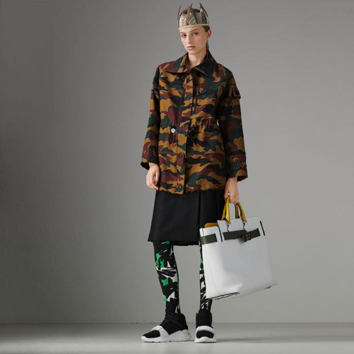 Burberry Burberry Boyfriend Fit Camouflage Print Jacket, Size: 00