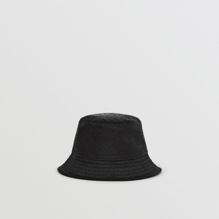Burberry Burberry Monogram Jacquard Bucket Hat, Black