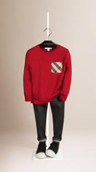 Burberry Check Pocket Long-sleeved T-shirt