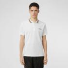 Burberry Burberry Icon Stripe Detail Cotton Piqu Polo Shirt, Size: Xxxl, White