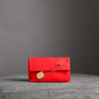 Burberry Burberry The Medium Pin Clutch In Leather, Red