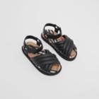 Burberry Burberry Childrens Vintage Check-lined Quilted Sandals, Size: 35, Black