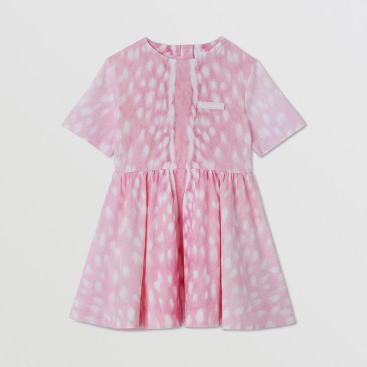 Burberry Burberry Childrens Deer Print Stretch Cotton Dress, Size: 10y
