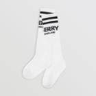 Burberry Burberry Childrens Logo Cotton Blend Socks, Size: 27-29, White