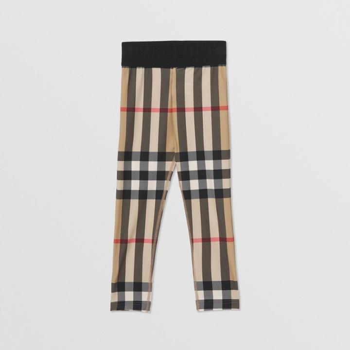 Burberry Burberry Childrens Check Stretch Jersey Leggings, Size: 14y