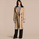 Burberry Burberry Deconstructed Cotton Gabardine Heritage Trench Coat, Size: 40, Yellow
