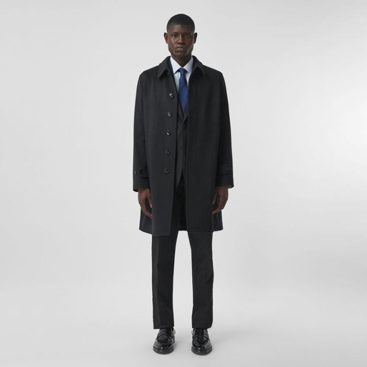 Burberry Burberry Cashmere Car Coat, Size: 36, Blue