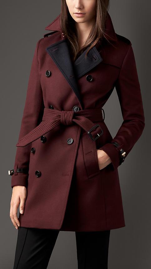 Burberry Virgin Wool Cashmere Trench Coat