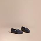 Burberry Burberry Leather Loafers, Size: 8.5, Blue
