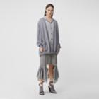 Burberry Burberry Chantilly Lace And Wool Jersey Skirt, Size: 04, Grey