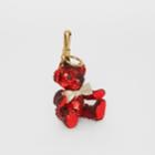 Burberry Burberry Thomas Bear Charm In Sequins And Leather, Red