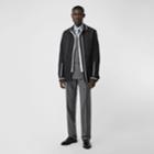 Burberry Burberry Reversible Striped Technical Linen Field Jacket, Size: 36, Black