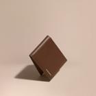 Burberry Smooth Leather Folding Wallet With Printed Lining