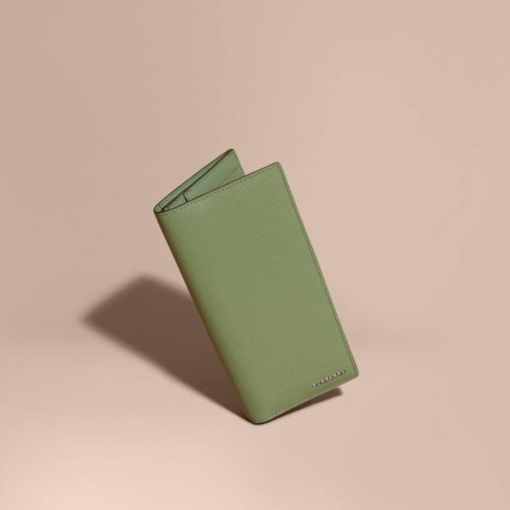 Burberry Burberry London Leather Continental Wallet, Green