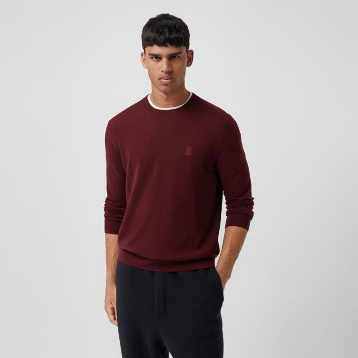 Burberry Burberry Monogram Motif Cashmere Sweater, Size: Xl, Red