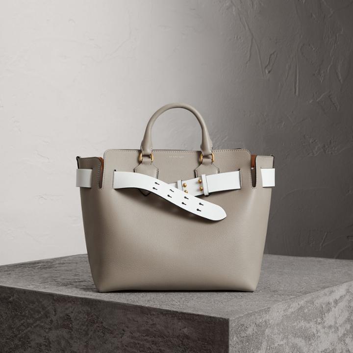 Burberry Burberry The Medium Leather Belt Bag, Grey